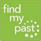 Words Find My Past in a green box